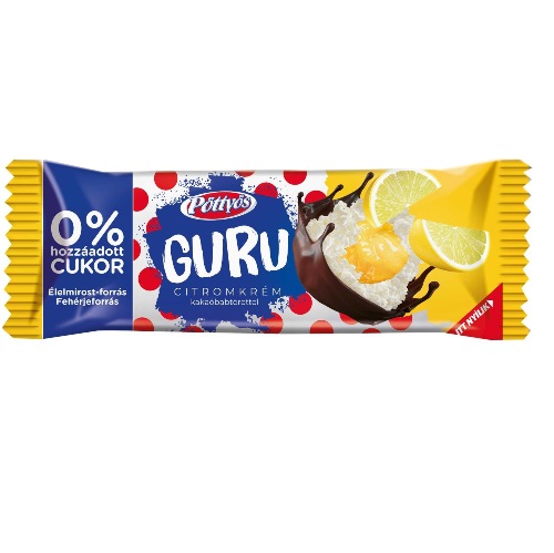 Pöttyös Guru citromkrém 0% cukor 38g