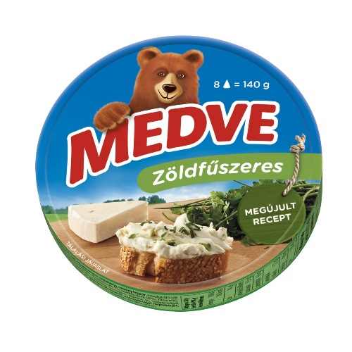 Medve sajt zöldfőszeres 140g