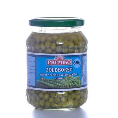 Zöldborsó 680/440g