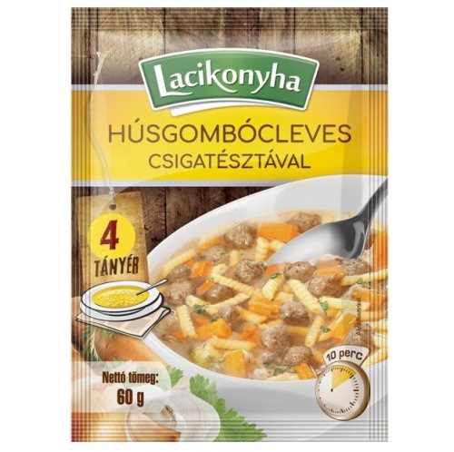Húsgombócleves csigatésztával 60g