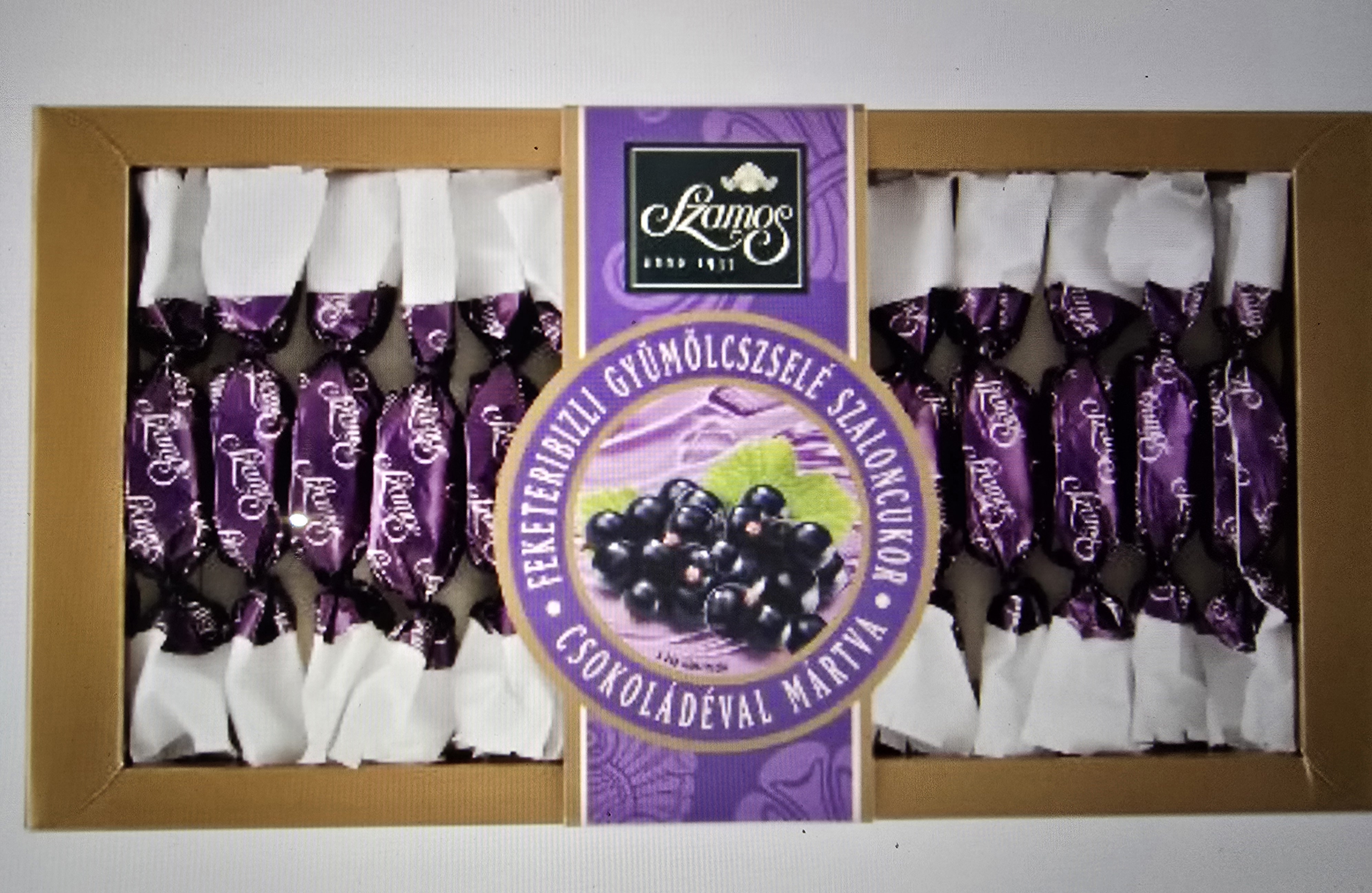 Szaloncukor különleges minőségű Feketeribizli zselé 180g Szamos